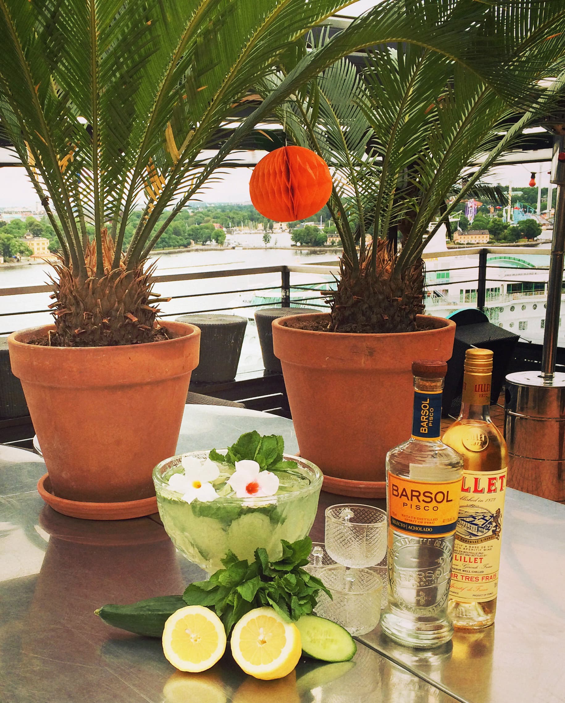 bild på I BAREN med gästbartendern Mattias Borg – Manakin Maiding Season – Bål med pisco, citron, Lillet Blanc och mynta