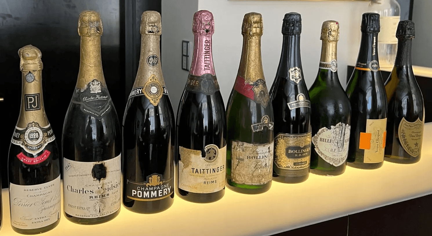 Unik provning av gammal champagne