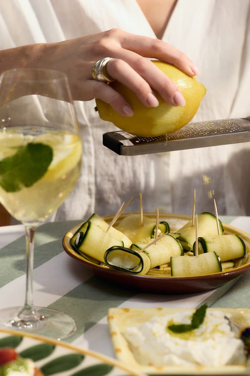 Bild på Zucchinirullar med ricotta, mynta & citron